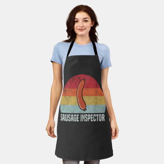 Retro Sausage Inspector - Weiner Lover Schort (Gedragen)