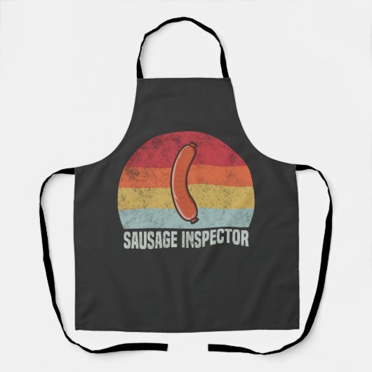 Retro Sausage Inspector - Weiner Lover Schort (Voorkant)