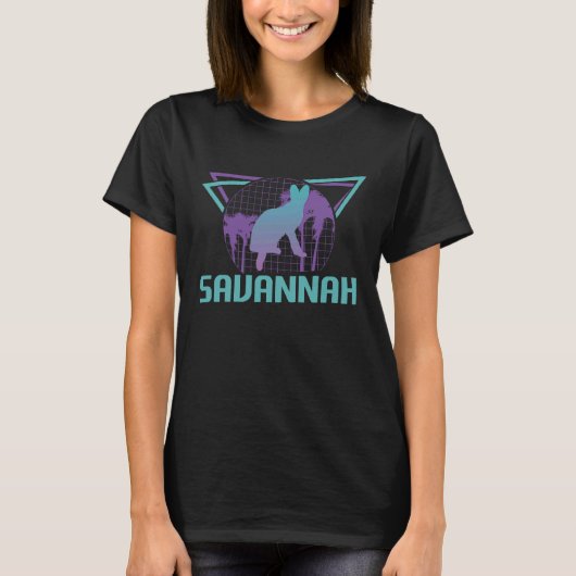 Retro Savannah Kat   1 T-shirt (Voorkant)
