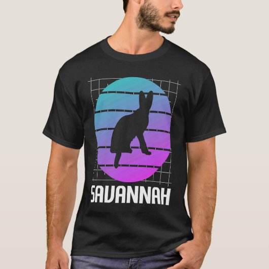 Retro Savannah Kat T-shirt (Voorkant)