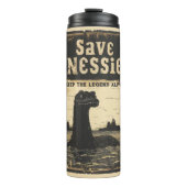 Retro Save Nessie Loch Ness Monster Thermosbeker (Voorkant)