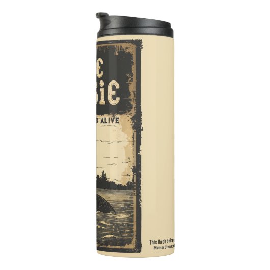 Retro Save Nessie Loch Ness Monster Thermosbeker (Geroteerd rechts)