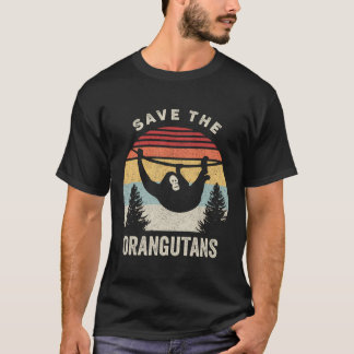 Retro Save Orangutans Shirt Orangutan Dierenvriend