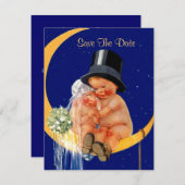 Retro SAVE THE DATE AANKONDIGING Gemakkelijk aan t (Voorkant / Achterkant)