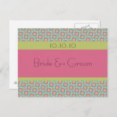 Retro Save the Date Aankondigingskaart (Voorkant / Achterkant)