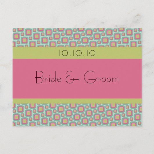 Retro Save the Date Aankondigingskaart (Voorkant)