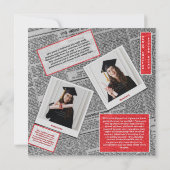 Retro Save The Date Tijdschrift Krant Afstuderen Aankondiging (Achterkant)