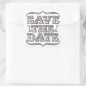 Retro Save the Date Typografie Witte Stickers (Tas)