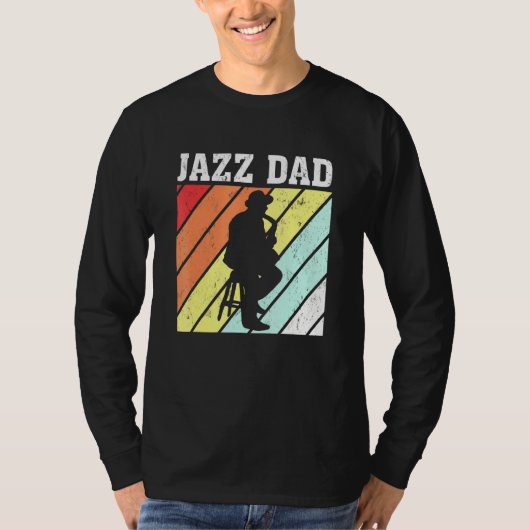 Retro  Saxophone Jazz Music Jazz T-shirt (Voorkant)
