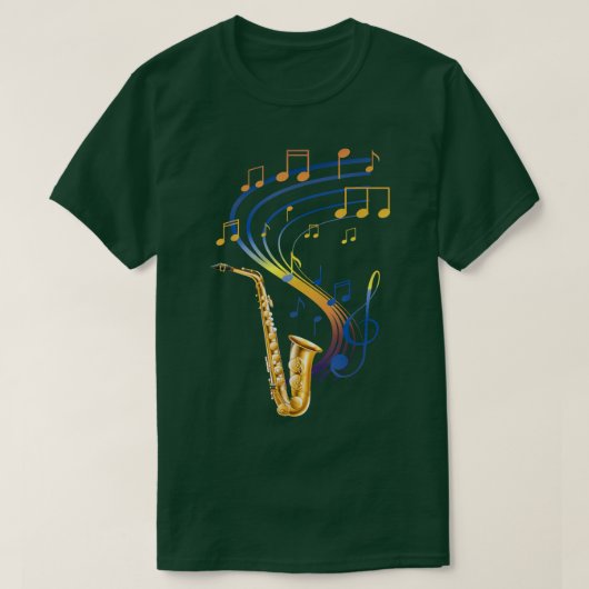 Retro Saxophone Jazz Music Saxophonist, saxofone T-shirt (Design voorkant)