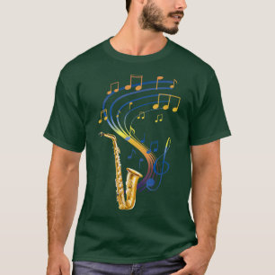 Retro Saxophone Jazz Music Saxophonist, saxofone T-shirt