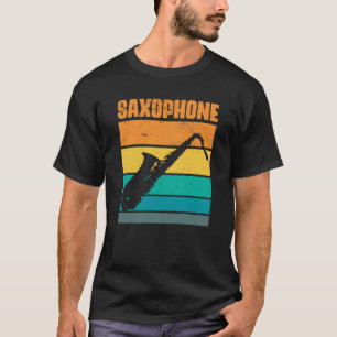Retro Saxophone  Musical Instrument Saxopho T-shirt