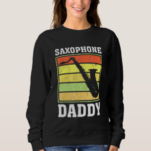 Retro Saxophone Muziek Grafische Saxophone Da Trui