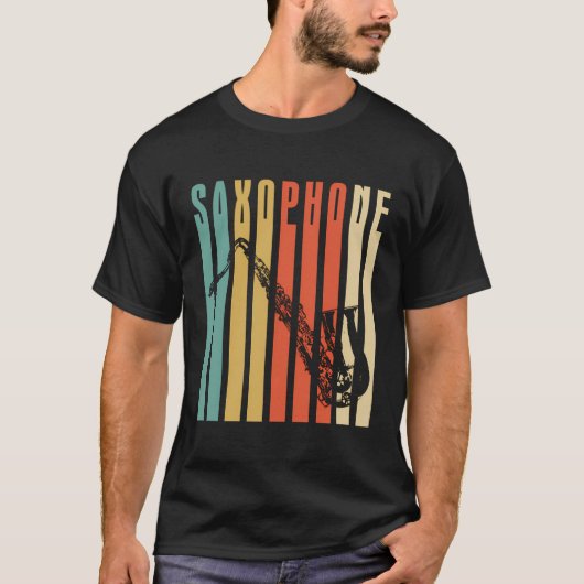 Retro Saxophone T-shirt (Voorkant)