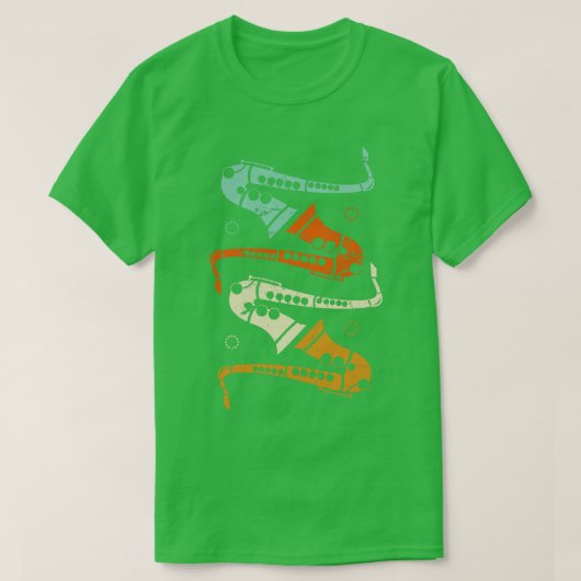 Retro Saxophone T-shirt (Design voorkant)