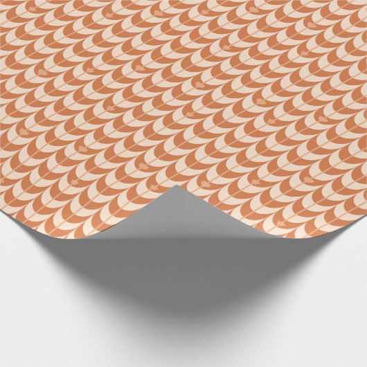Retro Scallop Geometric Pattern Cadeaupapier (Hoek)