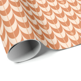 Retro Scallop Geometric Pattern Cadeaupapier