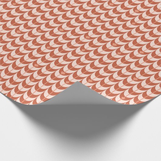 Retro Scallop Geometric Pattern Cadeaupapier (Hoek)