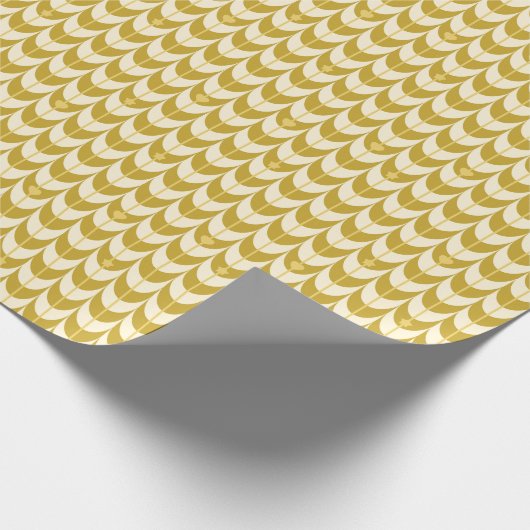 Retro Scallop Geometric Pattern Cadeaupapier (Hoek)