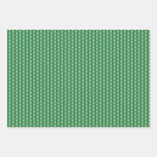 Retro Scandi Christmas Ornaments - Green Red Pink Inpakpapier Vel (Voorkant 3)