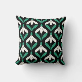 Retro Scandi Mid Century Modern sneeuwdroppatroon Kussen