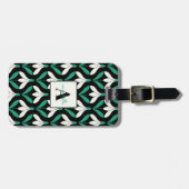 Retro Scandi Mid Century Modern Sneeuwdruppelpatro Bagagelabel (Voorkant horizontaal)