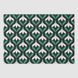 Retro Scandi Mid Century Modern Sneeuwdruppelpatro Tissuepapier