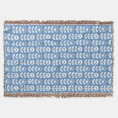 Retro Scandinavian Blue Pattern Deken (Voorkant)