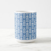 Retro Scandinavian Blue Pattern Koffiemok (Center)