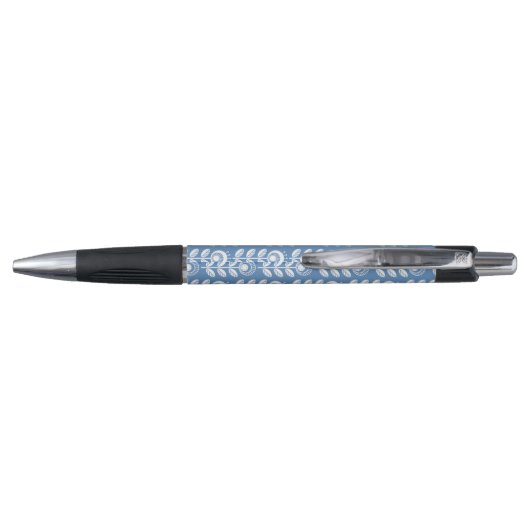 Retro Scandinavian Blue Pattern Pen (Achterkant)