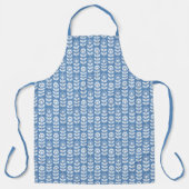 Retro Scandinavian Blue Pattern Schort (Voorkant)