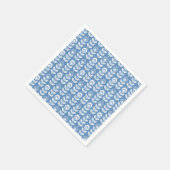 Retro Scandinavian Blue Pattern Servet (Hoek)