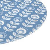 Retro Scandinavian Blue Pattern Snijplank (Hoek)