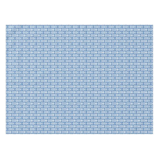 Retro Scandinavian Blue Pattern Tafelkleed (Voorkant (Horizontaal))