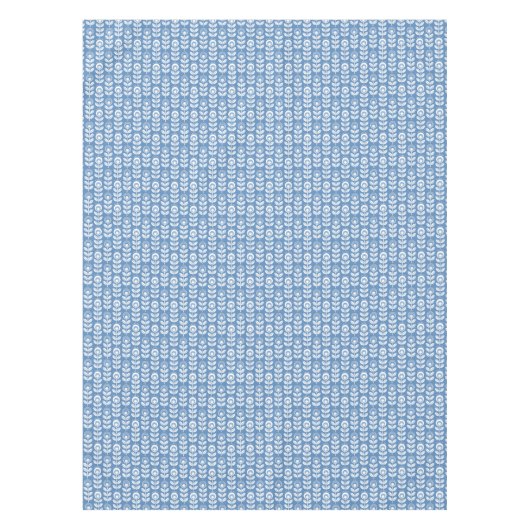 Retro Scandinavian Blue Pattern Tafelkleed (Voorkant)
