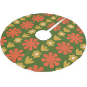 Retro Scandinavian Floral Kerstmis Kerstboom Rok (Gekanteld)