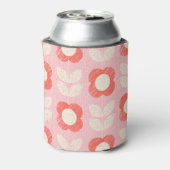 Retro Scandinavisch gestileerde bloemnaadloos Blikjeskoeler (Blikje Achterkant)