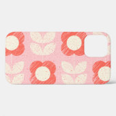 Retro Scandinavisch gestileerde bloemnaadloos Case-Mate iPhone Case (Achterkant (horizontaal))