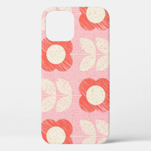 Retro Scandinavisch gestileerde bloemnaadloos Case-Mate iPhone Case