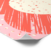 Retro Scandinavisch gestileerde bloemnaadloos Poster (Hoek)