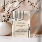 Retro Scandinavische geometrische lijn kunst verja Kaart