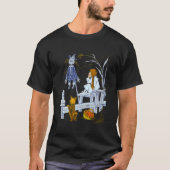 Retro Scarecrow Toto Wizard of Oz Dorothy T-shirt (Voorkant)