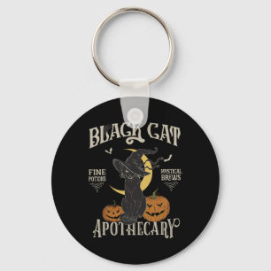 Retro Scary Halloween Kostuum Zwart Kat Salem Apot Sleutelhanger