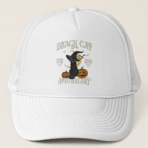 Retro Scary Halloween Kostuum Zwart Kat Salem Apot Trucker Pet
