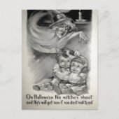 Retro Scary Witch Briefkaart (Voorkant)