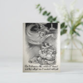 Retro Scary Witch Briefkaart (Staand voorkant)