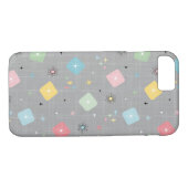 Retro Scattered Atomic Star Explosions Patroon Case-Mate iPhone Case (Achterkant (Horizontaal))