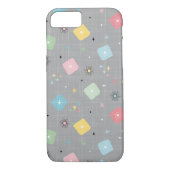 Retro Scattered Atomic Star Explosions Patroon Case-Mate iPhone Case (Achterkant)