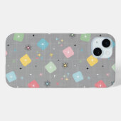 Retro Scattered Atomic Star Explosions Patroon Case-Mate iPhone Case (Achterkant (horizontaal))