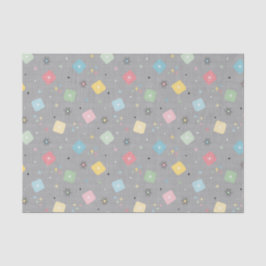 Retro Scattered Atomic Star Explosions Patroon Tissuepapier